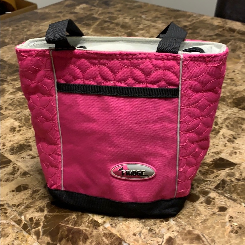 Pink Fridge insulated mini cooler bag